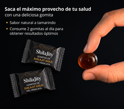 Shilajity Gomitas de Shilajit Gold Del Himalaya Con Ashwagandha, Black Musli y Gokshura